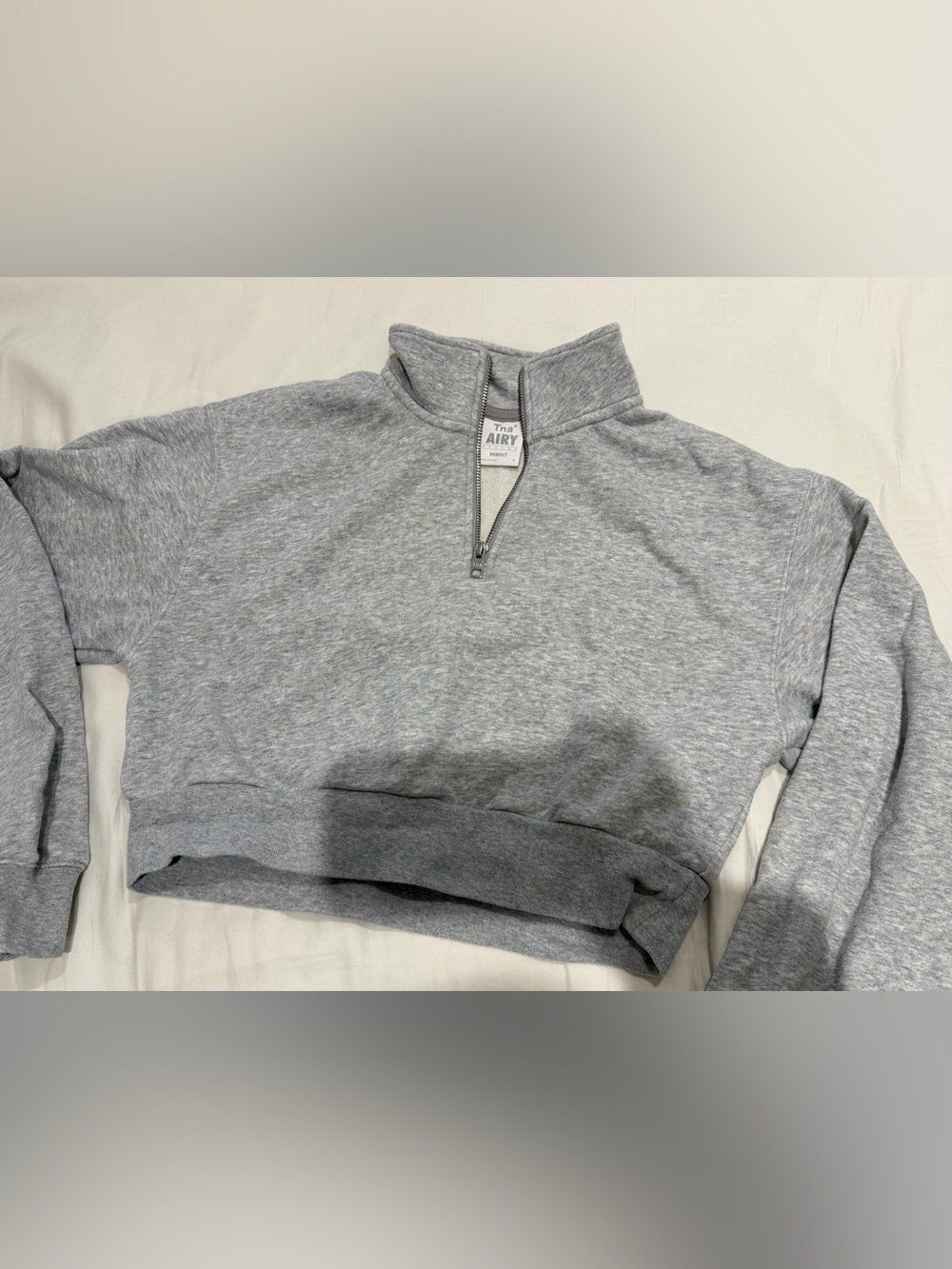 Aritzia Heather Gray Half-Zip Sweatshirt